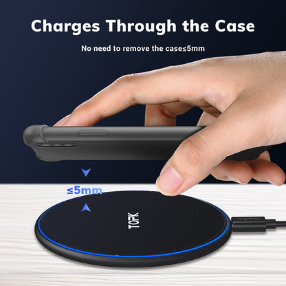 Ultra-Thin Aluminum Wireless Fast Charger – Desktop Charging Pad