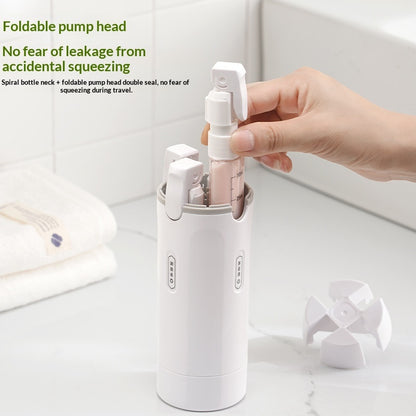 4-in-1 Travel Dispenser Bottle – Leakproof Portable Container for Toiletries & Perfume