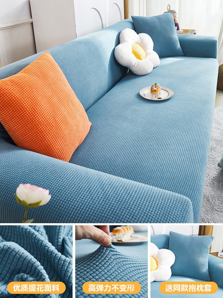 Premium Stretch Chenille Sofa Cover – Full Coverage Anti-Slip Protector