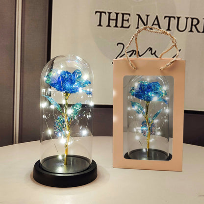 Eternal Glow Rose – Glass Dome LED Romantic Gift Lam