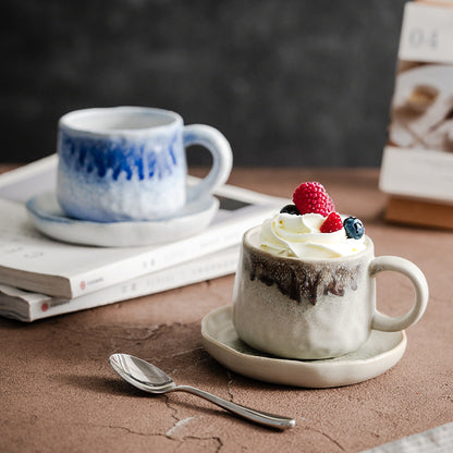 Retro Style Ceramic Mug Set for Afternoon Tea at Home