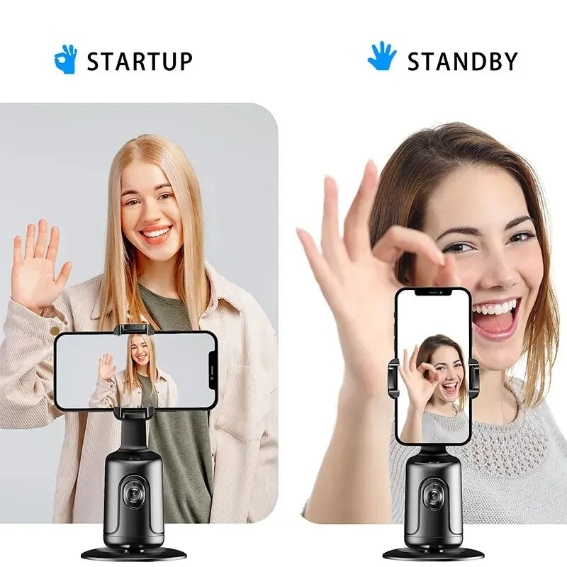 Virelia AI Smart Tracking Gimbal™ – 360° Auto Face Tracking Stabilizer for Effortless Filming