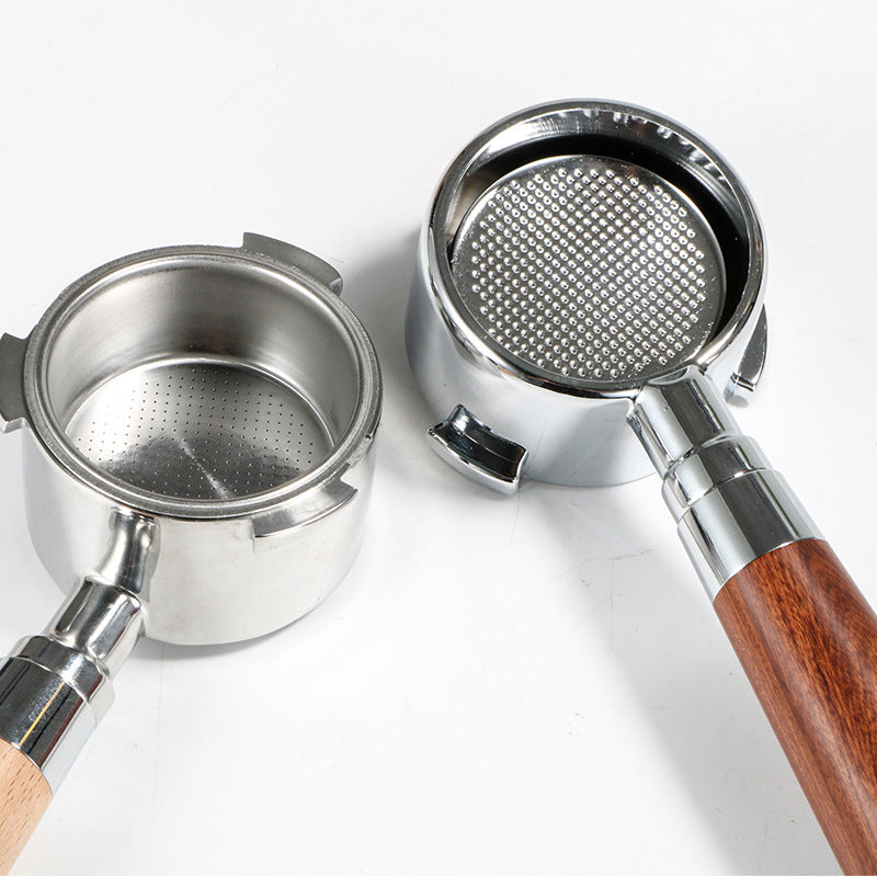 Premium 51mm Coffee Machine Handle – Wood & 304 Stainless Steel