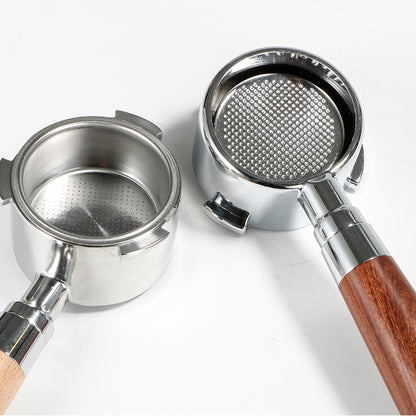 Premium 51mm Coffee Machine Handle – Wood & 304 Stainless Steel
