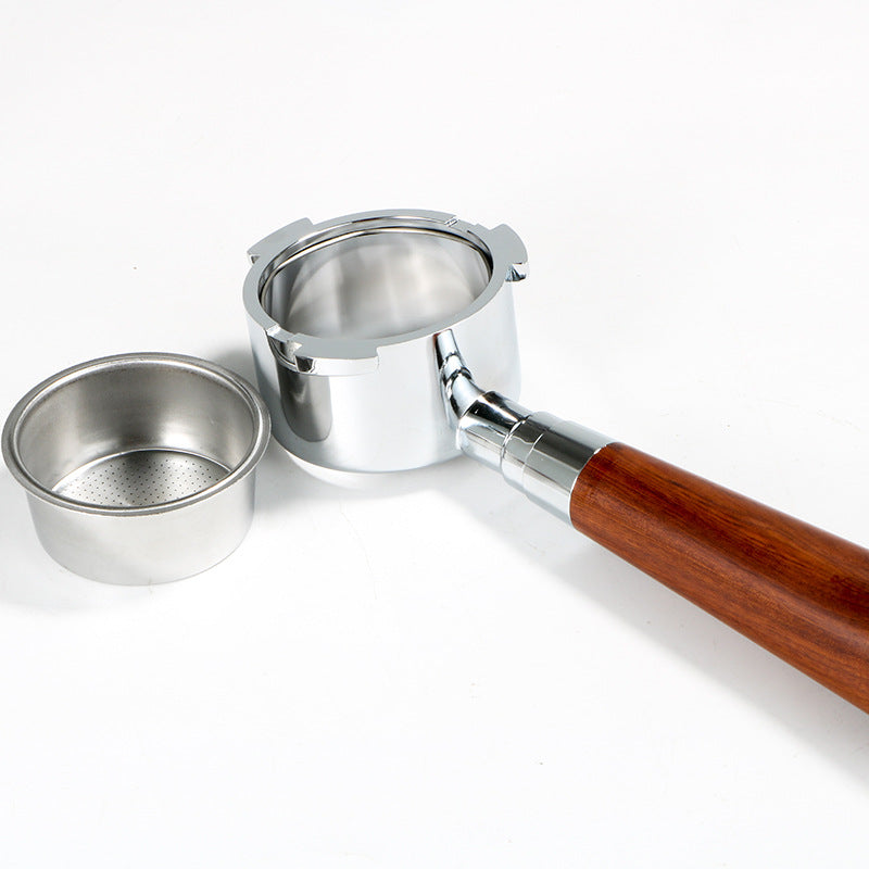 Premium 51mm Coffee Machine Handle – Wood & 304 Stainless Steel