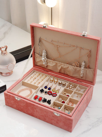 Luxury European Leather Jewelry Box – Elegant Storage Case for Rings & Accessories