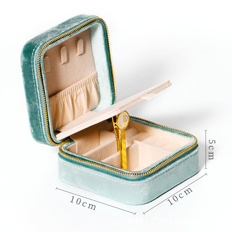 Luxury Flannel Travel Jewelry Organizer – Portable Case for Rings & Earrings