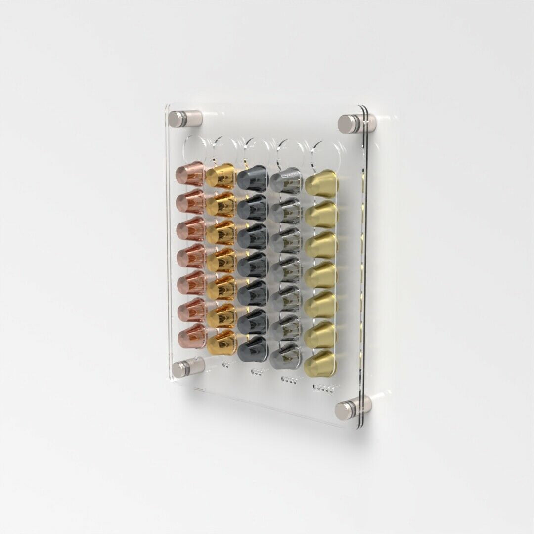 Premium Wall Coffee Pod Rack – Stylish Kitchen Organizer