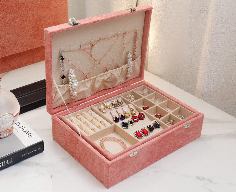 Luxury European Leather Jewelry Box – Elegant Storage Case for Rings & Accessories