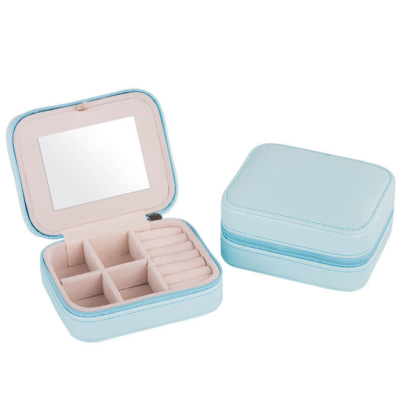 Luxury Mini Jewelry Travel Organizer – Portable Zipper Case for Rings, Earrings & Accessories