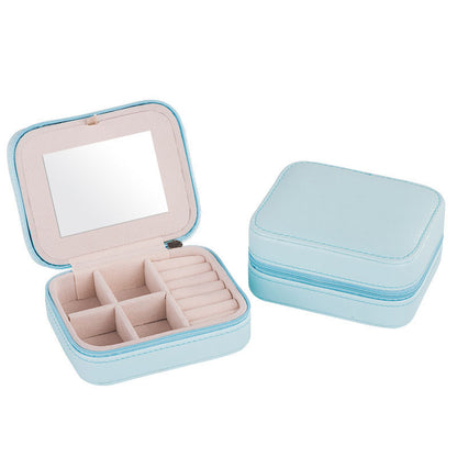 Luxury Mini Jewelry Travel Organizer – Portable Zipper Case for Rings, Earrings & Accessories