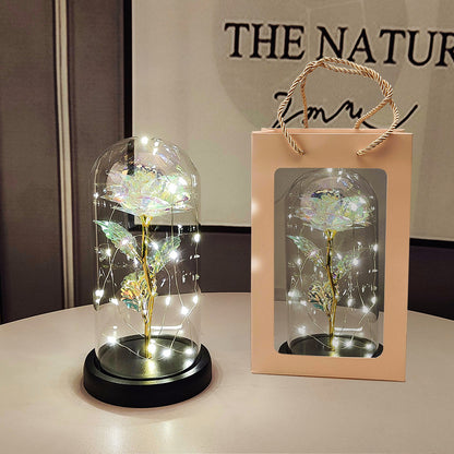 Eternal Glow Rose – Glass Dome LED Romantic Gift Lam