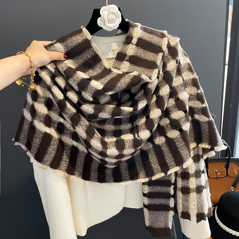 Cashmere Shawl & Neck Scarf – Dual-Use, Stylish & Cozy