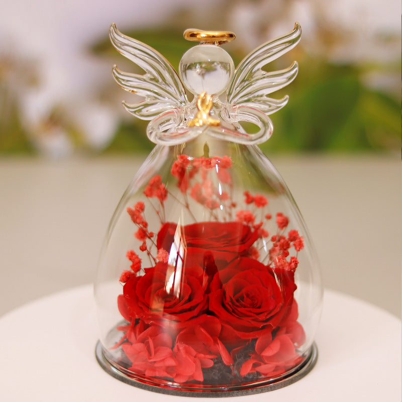 Eternal Angel Rose Glass Dome Gift Box – A Timeless Symbol of Love