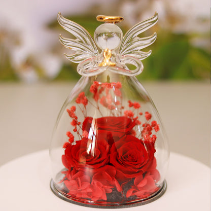 Eternal Angel Rose Glass Dome Gift Box – A Timeless Symbol of Love