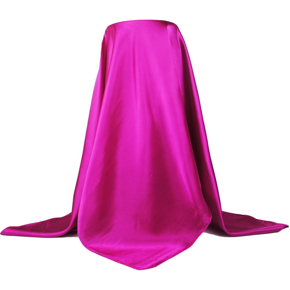 Elegant Satin Imitation Silk Shawl – Lightweight Ladies Headscarf
