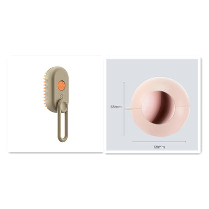 3‑in‑1 Electric Pet Grooming Brush – Steam Spray Hair Removal & Massage for Cats & Dogs