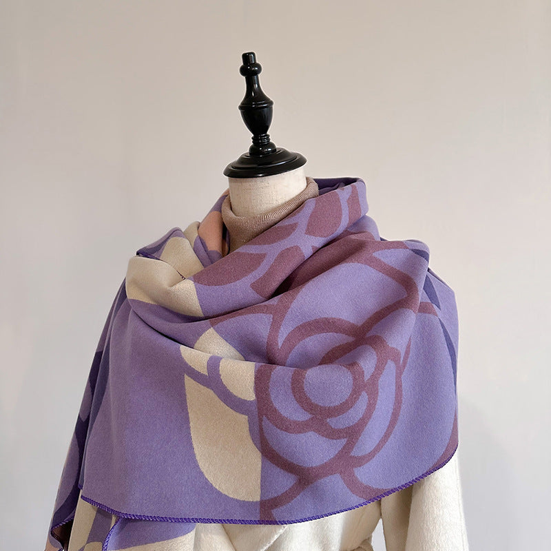 Dual-Use Winter Scarf & Cloak | Women’s Warm Wrap
