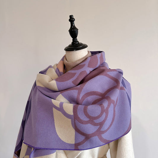 Dual-Use Winter Scarf & Cloak | Women’s Warm Wrap