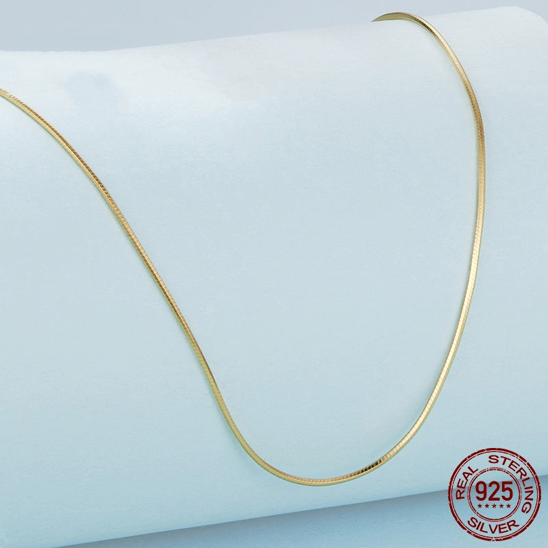 S925 Silver Necklace – Gold/Silver Plated, Snake Chain