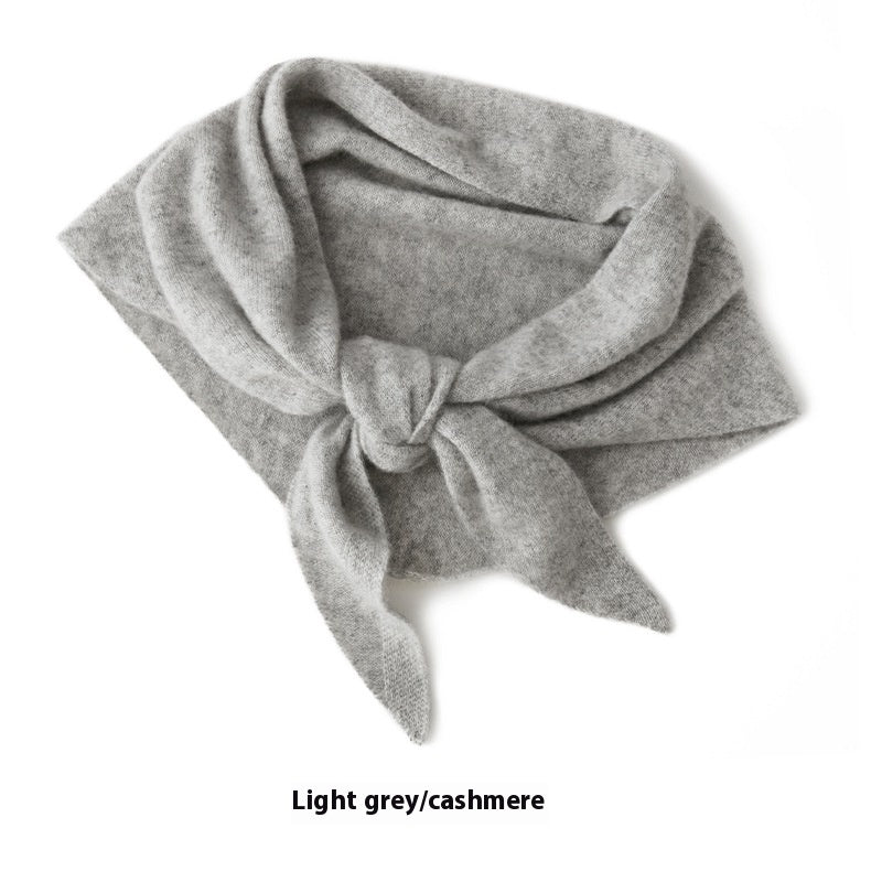 100% Pure Cashmere Knitted Shawl – Small Korean Style Unisex Wrap