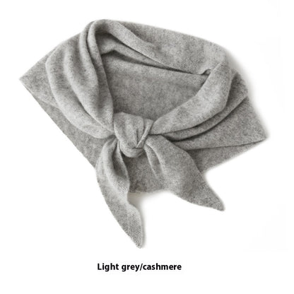 100% Pure Cashmere Knitted Shawl – Small Korean Style Unisex Wrap