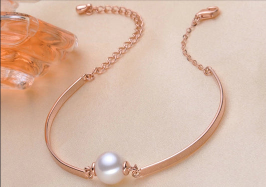 Ladies S925 Silver Pearl Bead Bracelet – Fine Jewelry