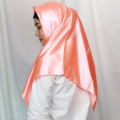Elegant Satin Imitation Silk Shawl – Lightweight Ladies Headscarf