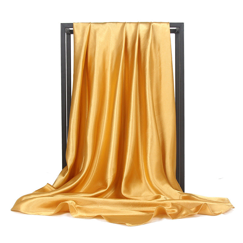 Elegant Satin Imitation Silk Shawl – Lightweight Ladies Headscarf