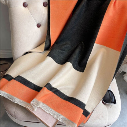 Long Warm Knit Neckband – Cozy Autumn & Winter Scarf for Women