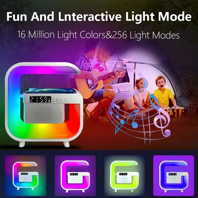Bluetooth Speaker BT-3401 – Wireless Charger, Clock & Ambient Light