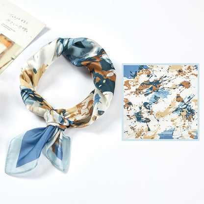 Printed Silk Satin Scarf & Shawl – Soft, Stylish, Versatile
