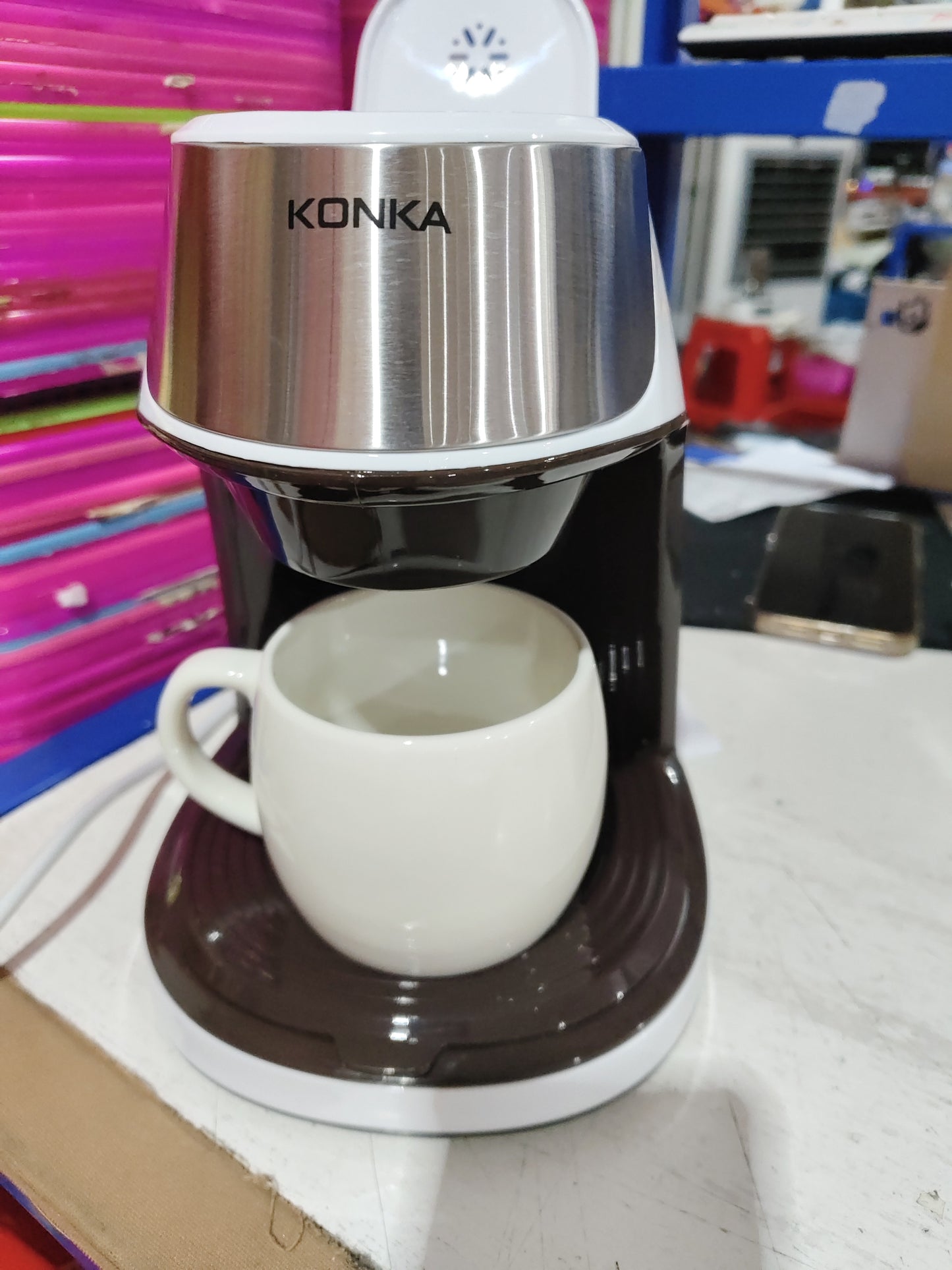 Portable Automatic Coffee Maker – Mini Espresso Machine for Home & Office