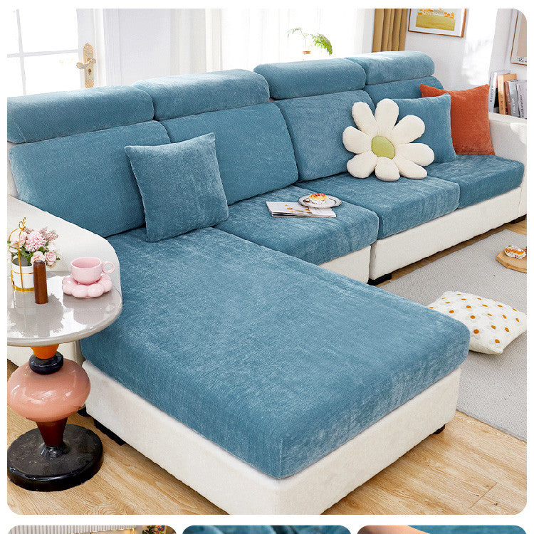 Home Fashion Chenille Stretch Sofa Cover – Modern & Cozy