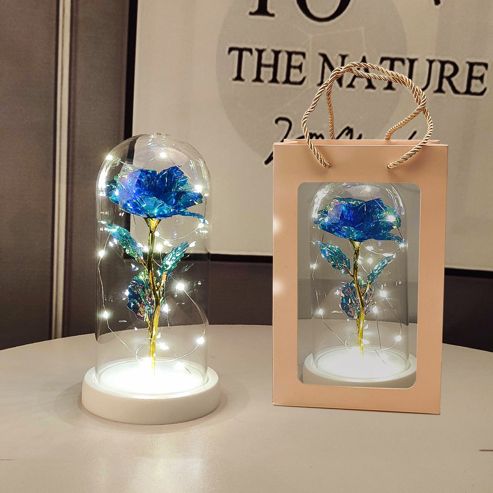 Eternal Glow Rose – Glass Dome LED Romantic Gift Lam