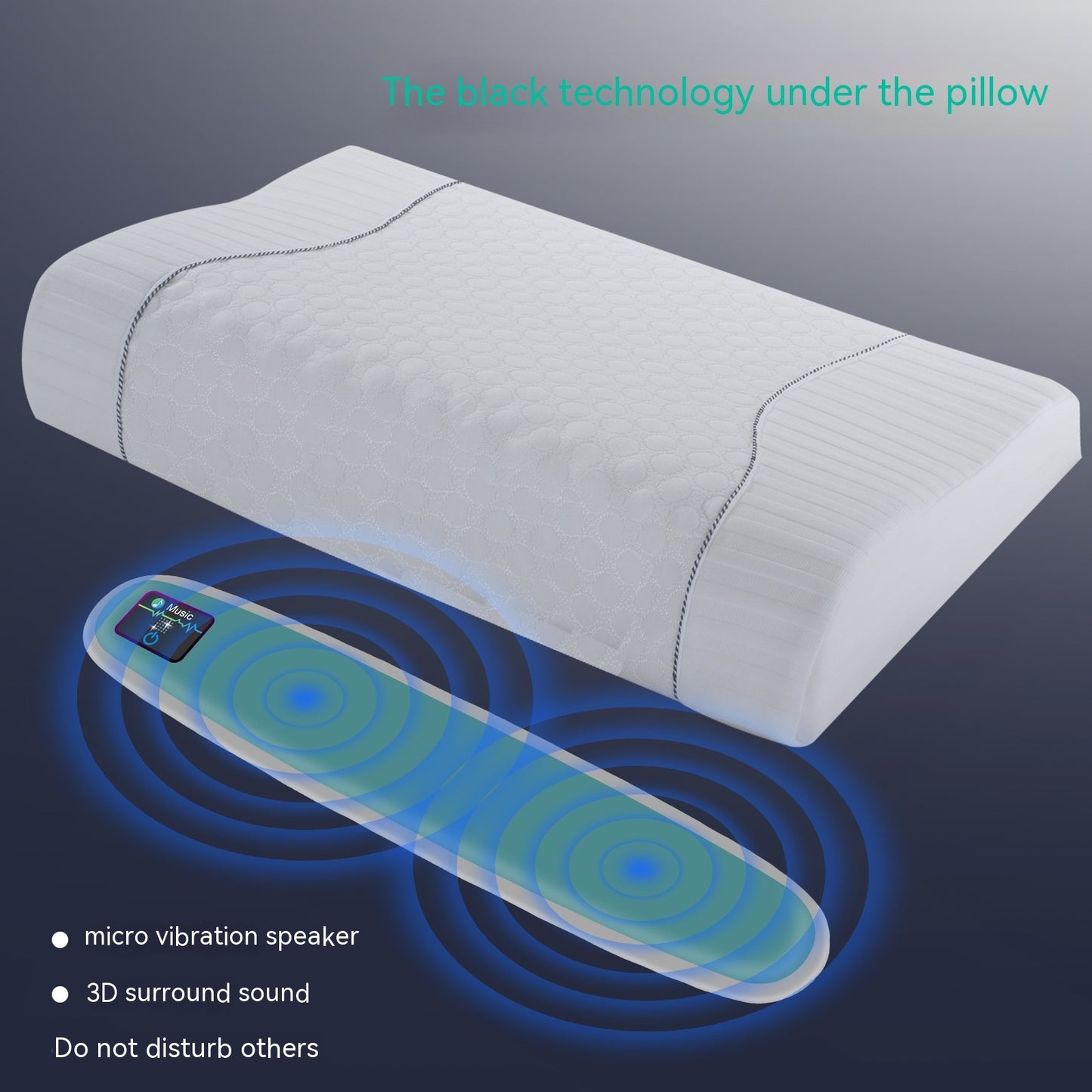 Smart Bone Conduction Pillow Speaker – Wireless Music for Sleep & Relaxation