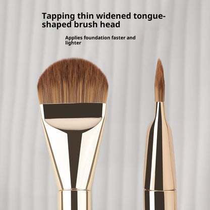 Ultra-Thin Tongue-Shaped Foundation Brush – Flawless, Seamless Makeup Application