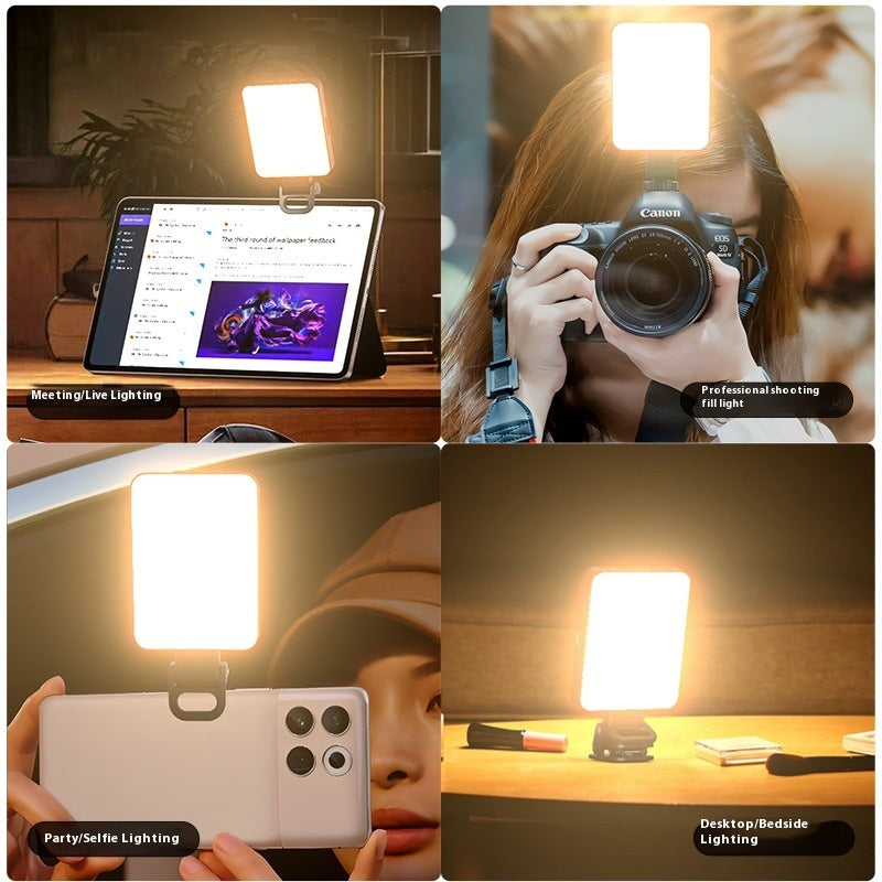 Magnetic LED Fill Light for Smartphone & Camera – Portable Clip-On Photography Lighting