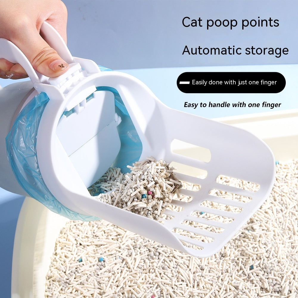 2-in-1 Cat Litter Scoop & Waste Bin with Refill Bags – Foldable, Easy-Clean Design for Cats & Small Dogs