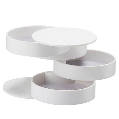 Luxury Plastic Jewelry Box Storage Container – Multi-Compartment Organizer for Rings, Earrings & Accessories