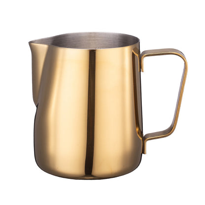 Premium Gold Stainless Steel Milk Frothing Cup – Barista Coffee Pitcher