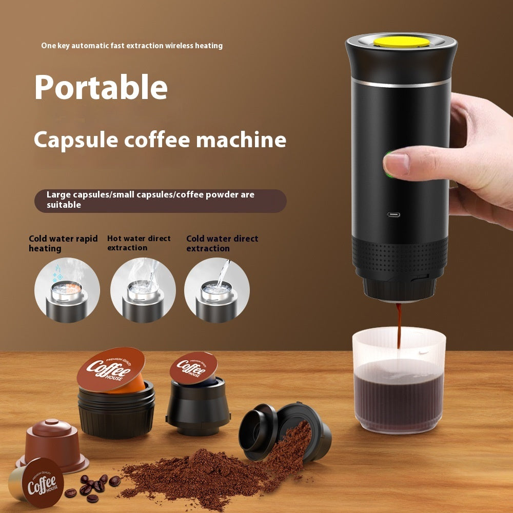Electric 3-in-1 Portable Coffee Grinder & Espresso Maker – Travel & Home Use