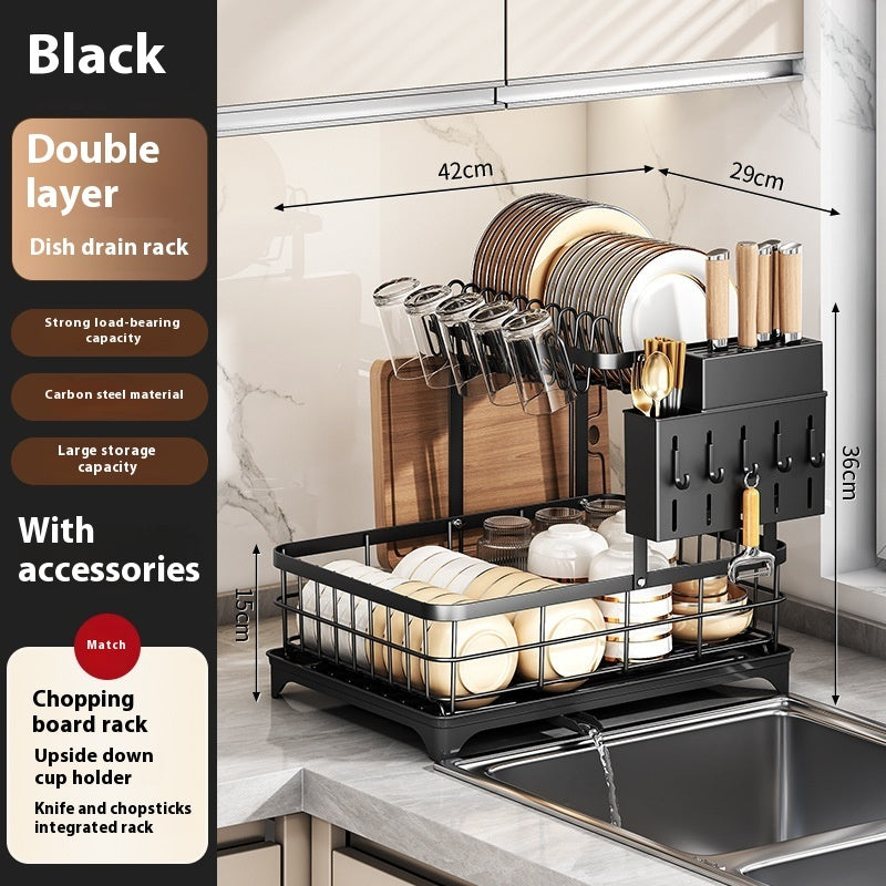 Countertop Bowl & Dish Rack – Self-Draining, Multi-Purpose Kitchen Organizer