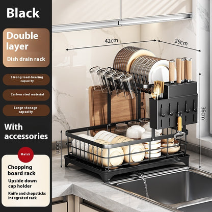 Countertop Bowl & Dish Rack – Self-Draining, Multi-Purpose Kitchen Organizer