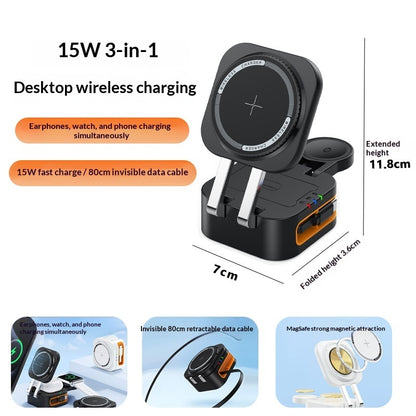 VIRELIA™ AeroMag 15W 3-in-1 Wireless Charging Station