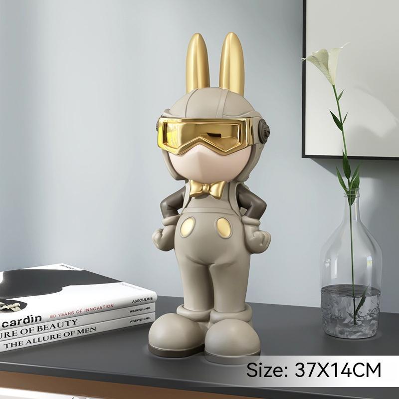 Elegant Rabbit Sculpture – Luxury Living Room Home Décor Ornament