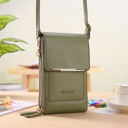 Touchscreen Crossbody Phone Bag – Stylish Mini Wallet for Women