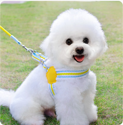 Breathable Summer Dog Harness & Leash – Chest Vest for Small & Medium Dogs (Corgi, Shiba Inu, Bichon)