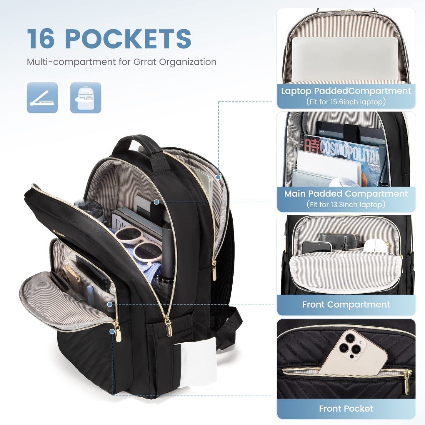 Women’s Laptop Backpack – Business, Travel & Daily Use