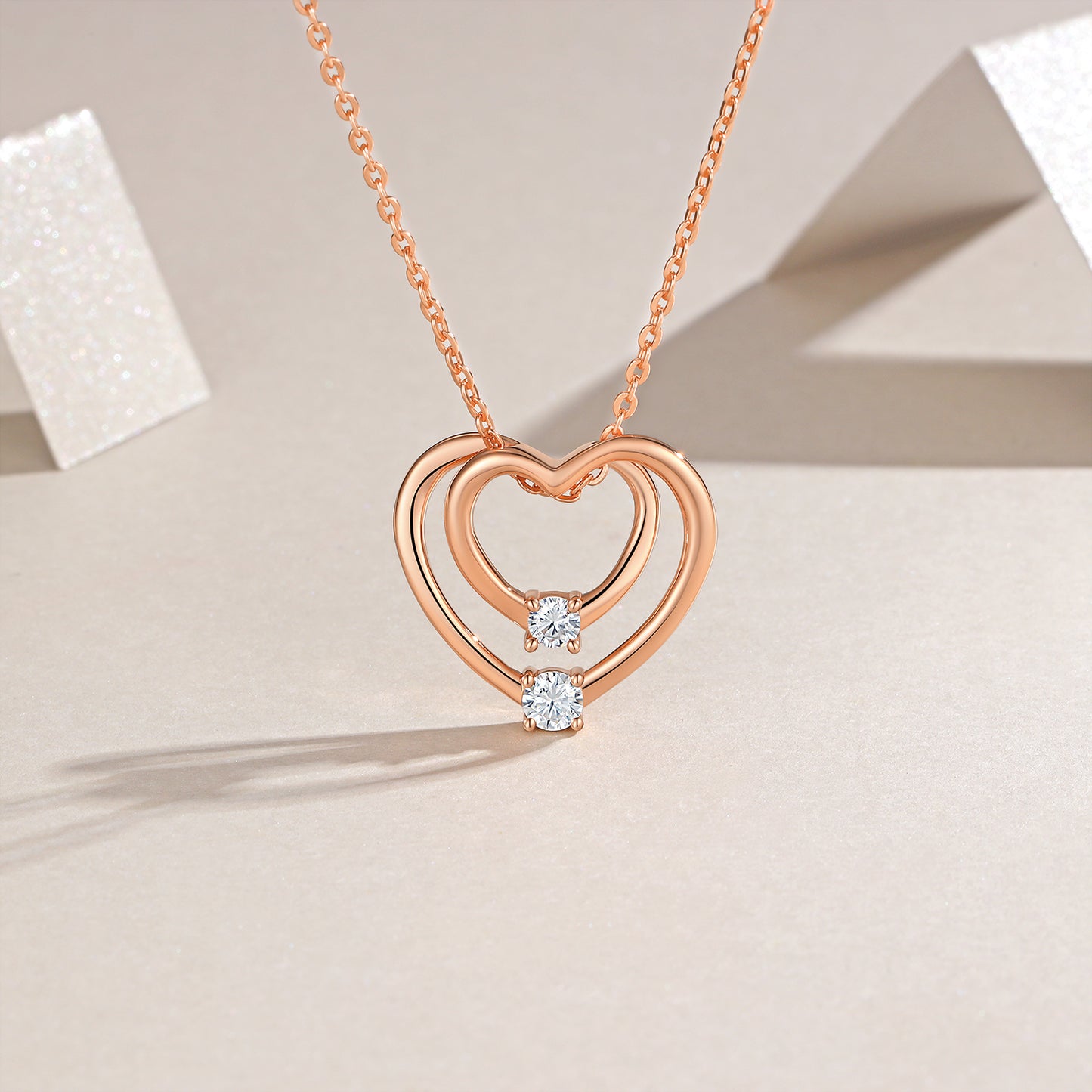Moissanite Pendant Necklace – S925 Silver, Platinum-Plated